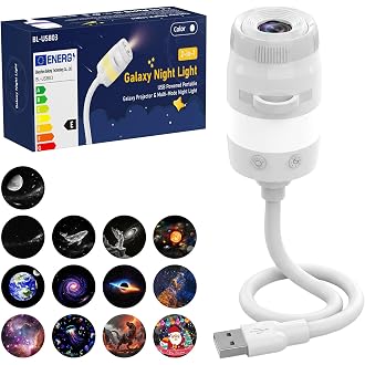 3-Lens Galaxy Star Projector Night Light | USB
