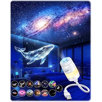 3-Lens Galaxy Star Projector Night Light | USB