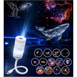 3-Lens Galaxy Star Projector Night Light | USB