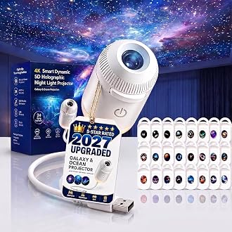 3-Lens Galaxy Star Projector Night Light | USB